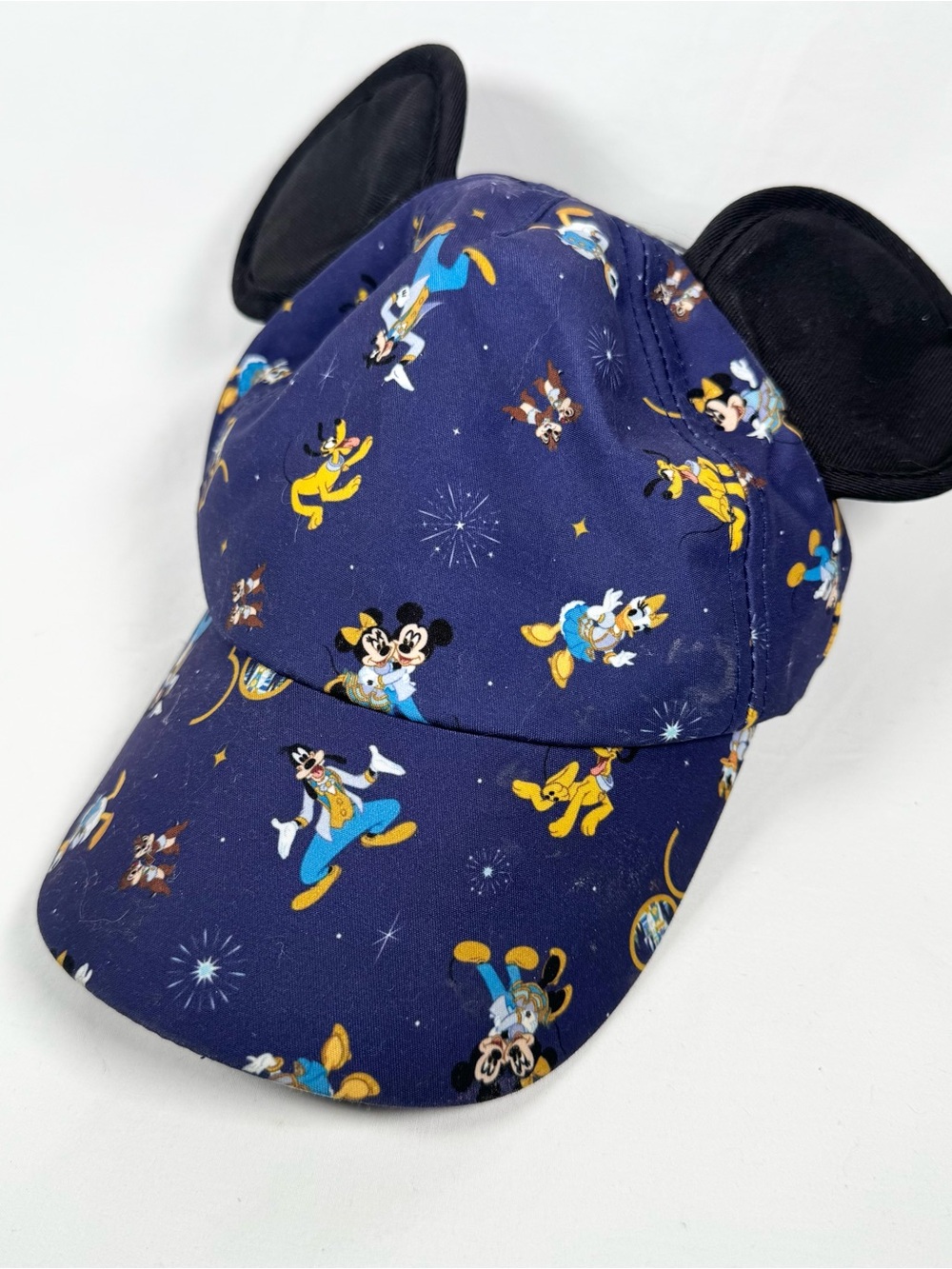 Disney World 50th Anniversary Mickey Mouse Ears Baseball Cap Blue Toddler Kids